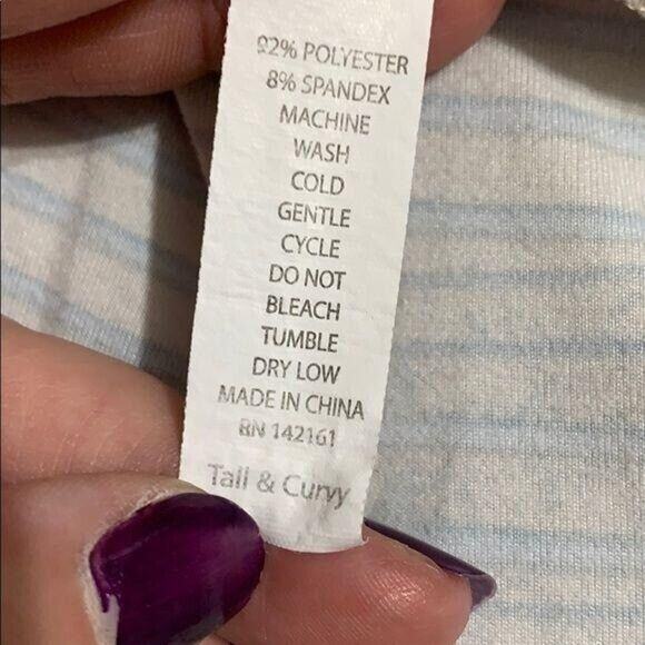 LulaRoe Womens Leggings Soft Stretchy Casual Light Blue Gray Tall and Curvy - Picture 7 of 7